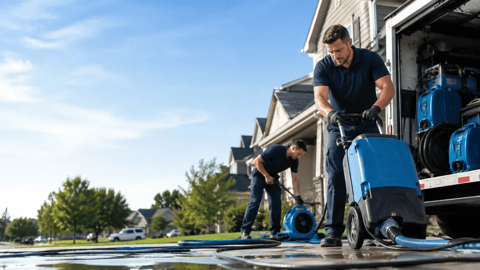 Flood Damage Cleanup being performed in Bonner Springs, KS